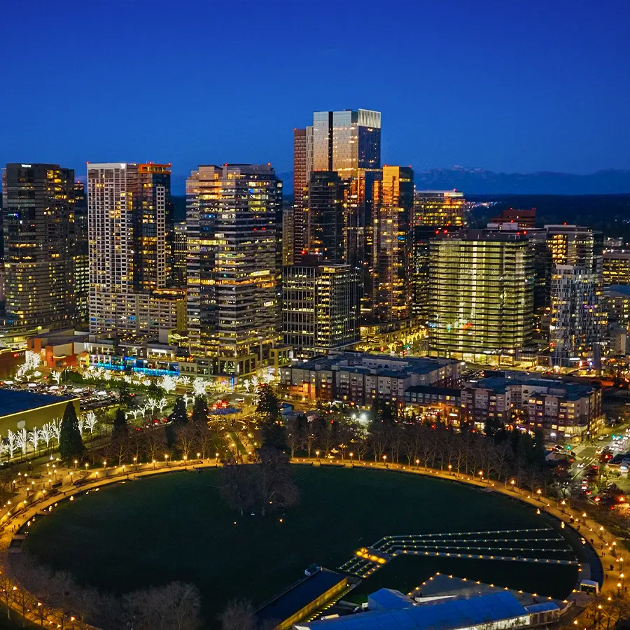 Beautiful downtown Bellevue skyline