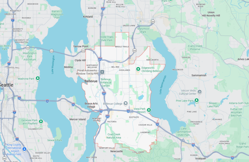Map of Bellevue